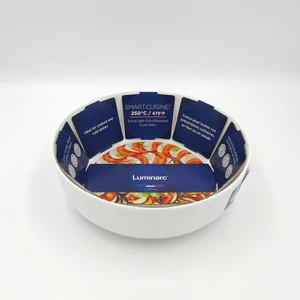 Hőálló sütőtál fehér üveg 22cm 2L