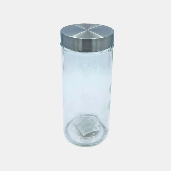 Üveg tároló rozsdamentes tetővel 1300ml