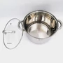 Kép 2/2 - Fazék rozsdamentes 3,5L 20cm üvegfedővel 