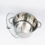Kép 2/2 - Fazék rozsdamentes 6,1L 24cm üvegfedővel